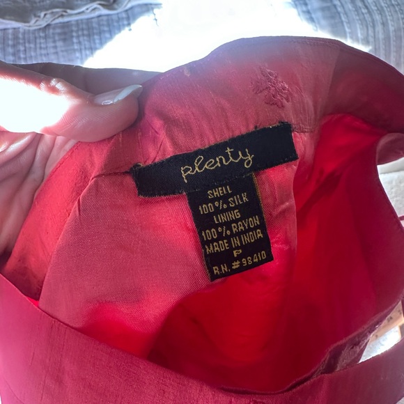 Plenty by tracy Red Reese silk pant size small p - Picture 7 of 8